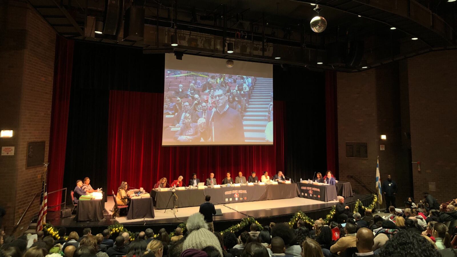 In a meeting at Curie High School, the Chicago school board on Wednesday voted to close two charter schools for poor performance.