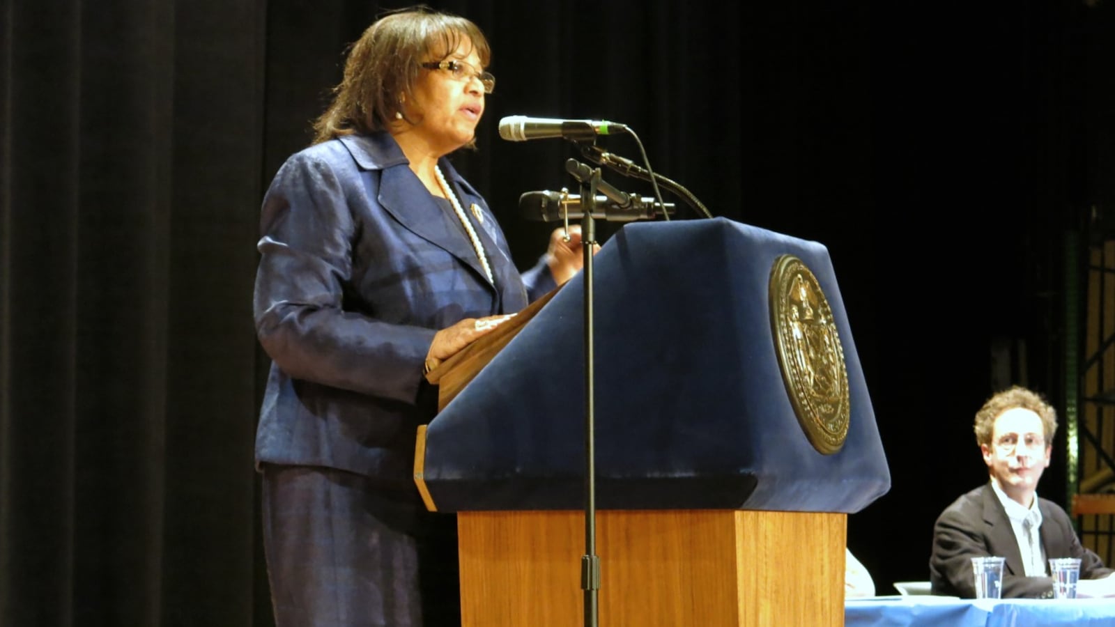 Senior Deputy Chancellor Dorita Gibson (pictured at a conference in January) was among the officials who shared basic details of the city's struggling-school improvement plan with principals last week.