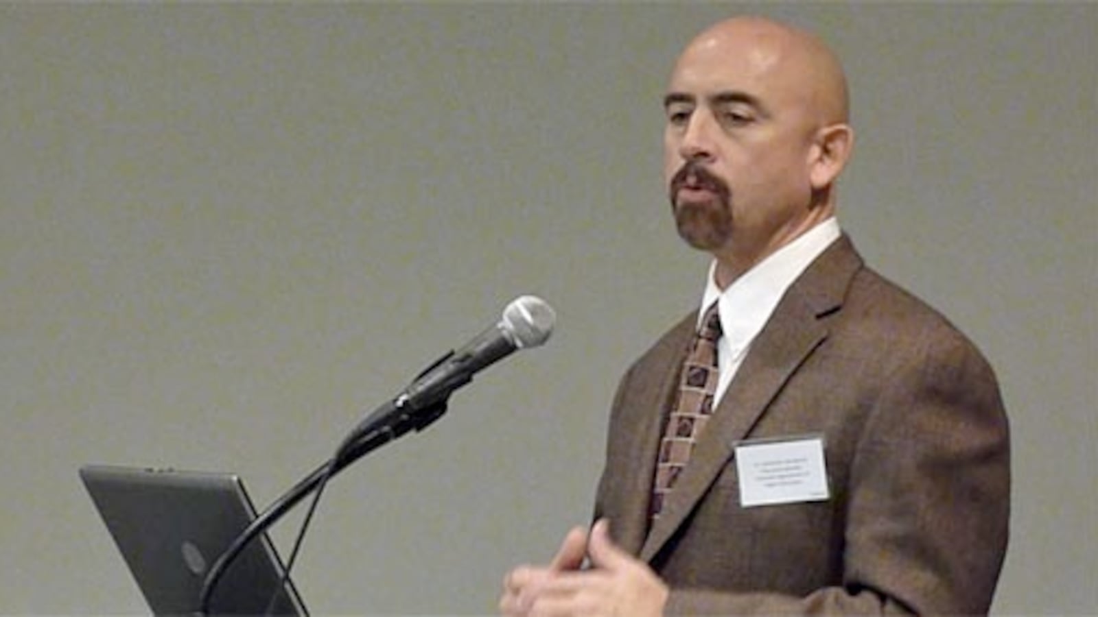 Lt. Gov. Joe Garcia speaks at higher education summit Dec. 2, 2011.
