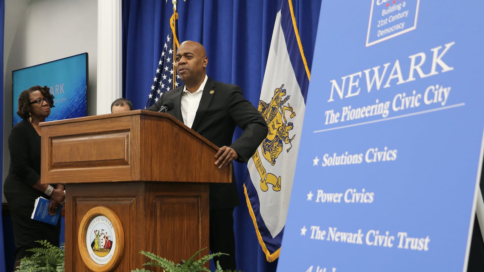 Newark Mayor Ras Baraka announced a new "civic city" campaign Wednesday that includes a problem-solving course for high schoolers.