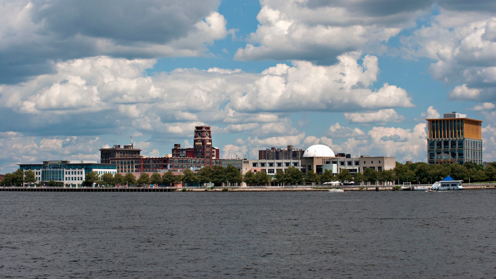 The Camden, New Jersey skyline.