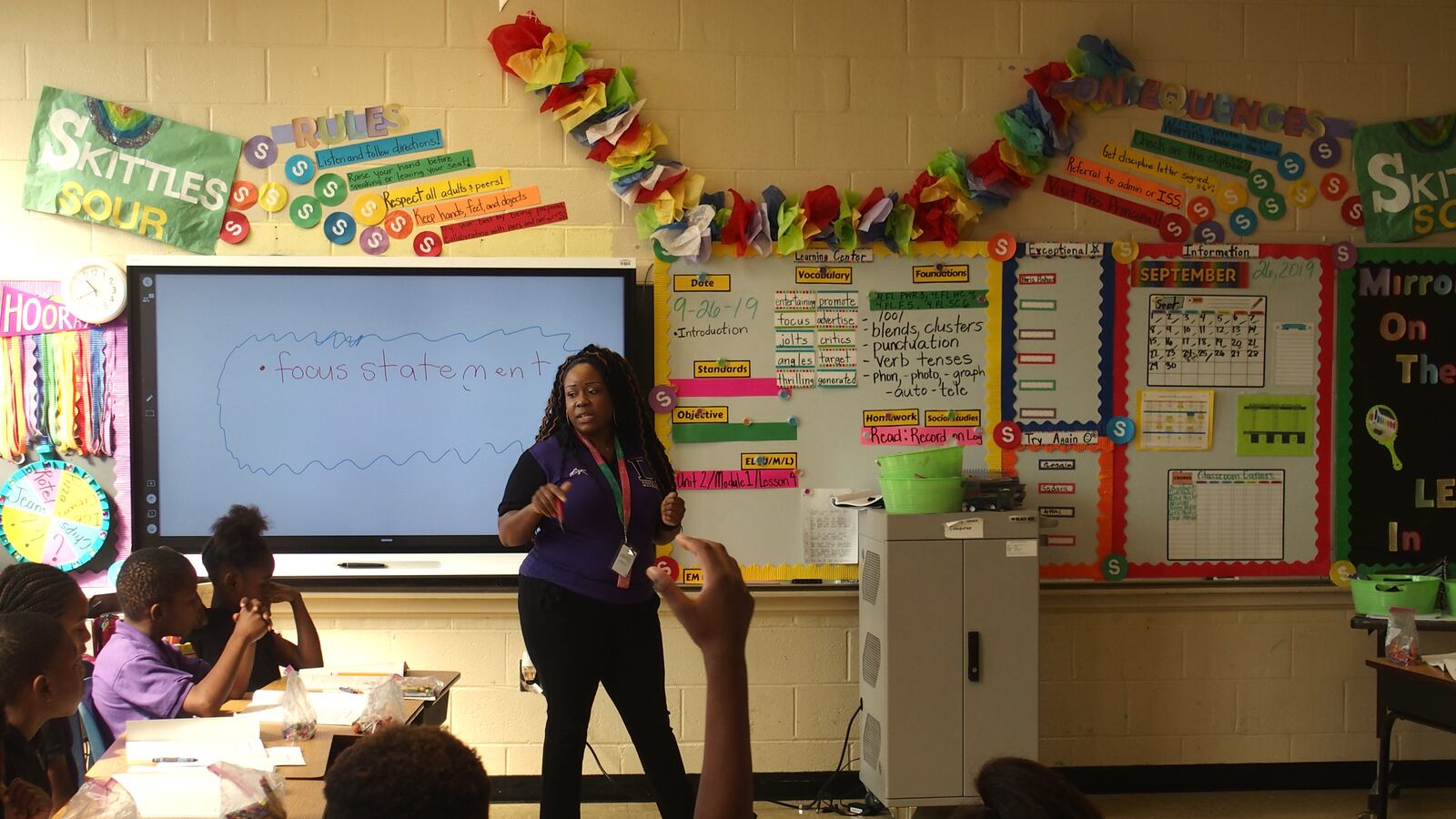 Class at Dunbar Elementary School in Memphis.