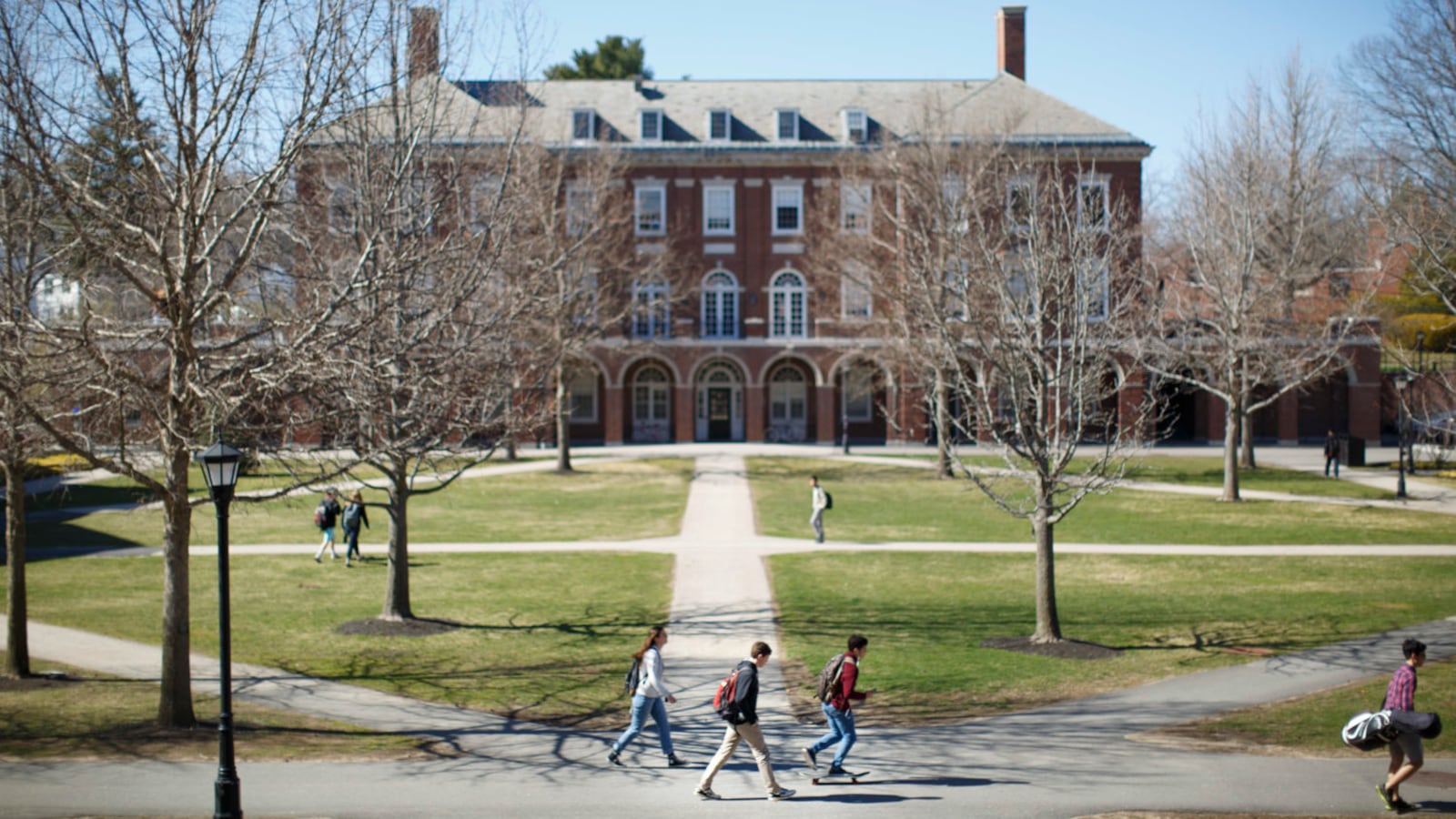 EXETER, NH - APRIL 14: The campus of Phillips Exeter Academy in Exeter, N.H. on April 14, 2016. (Photo by Dina Rudick/The Boston Globe via Getty Images)