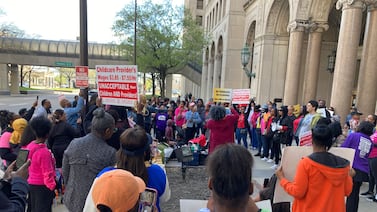 Michigan child care providers demand more money to provide a livable wage