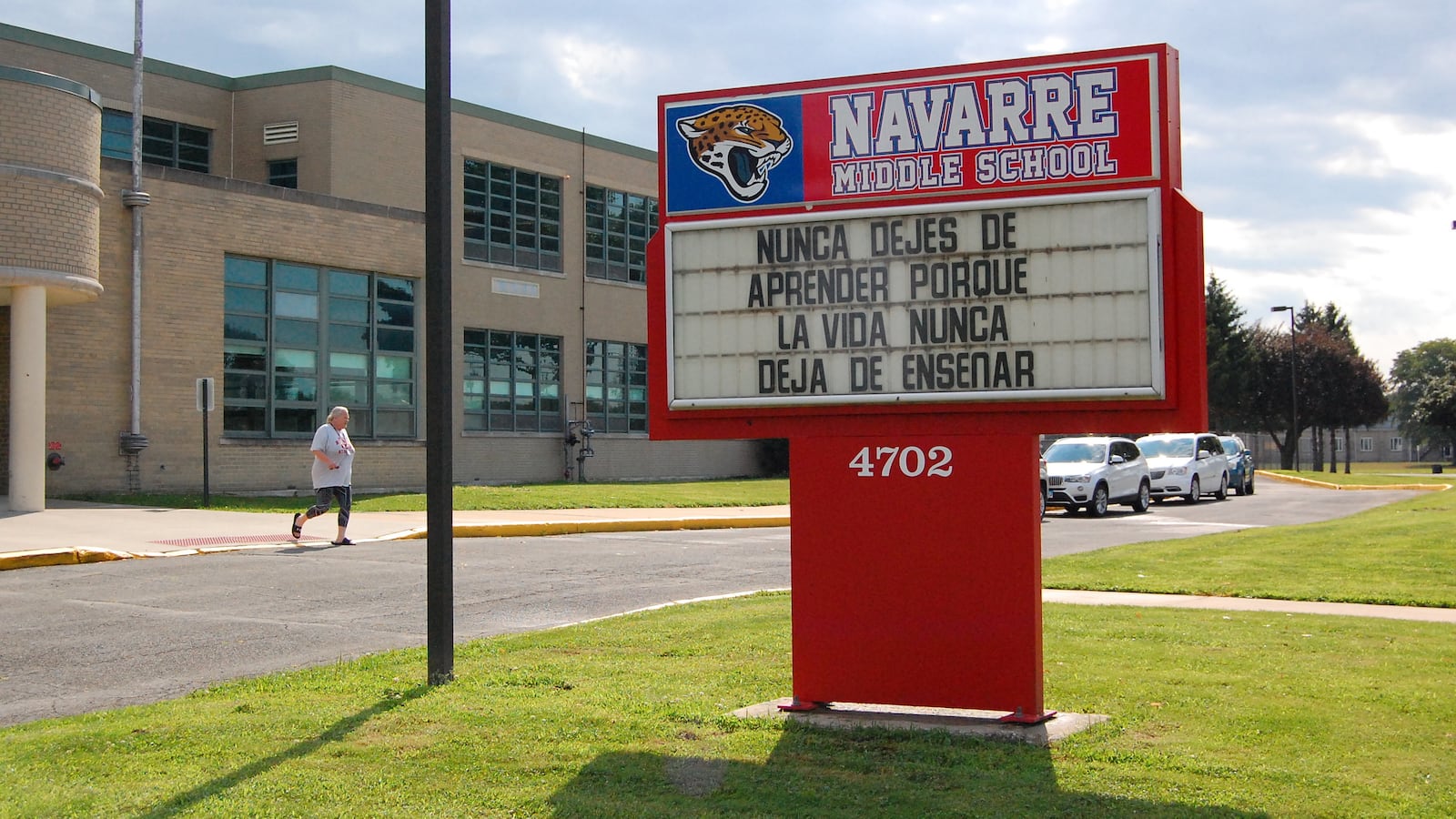 Navarre Middle School enrolls Latino students and English learners at twice the rate of the South Bend, Indiana school district.