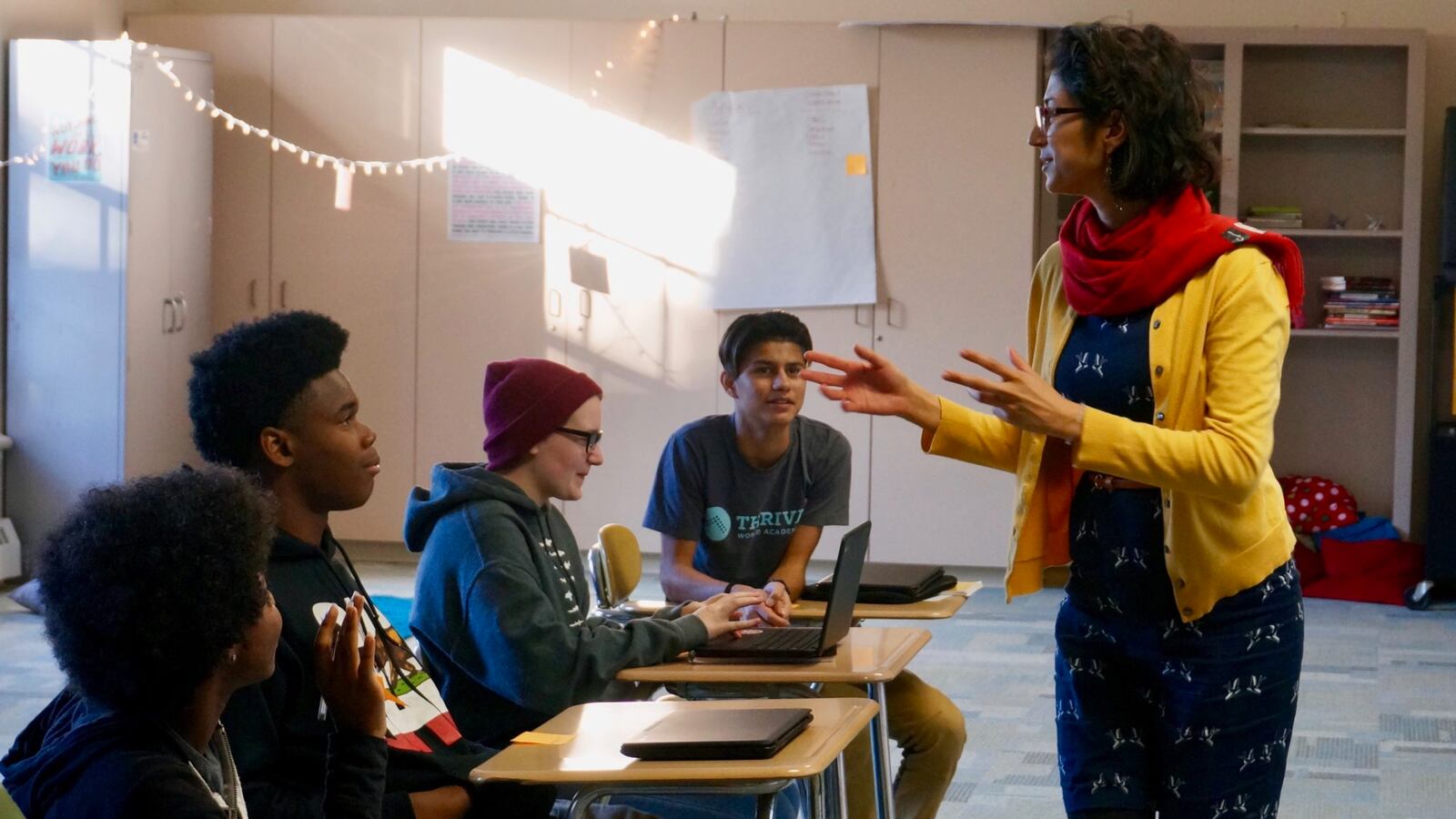 Students at Thrival at Arsenal Tech during the pilot year.