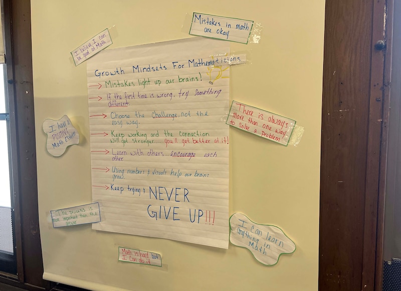 A photograph of a wall with paper on it.