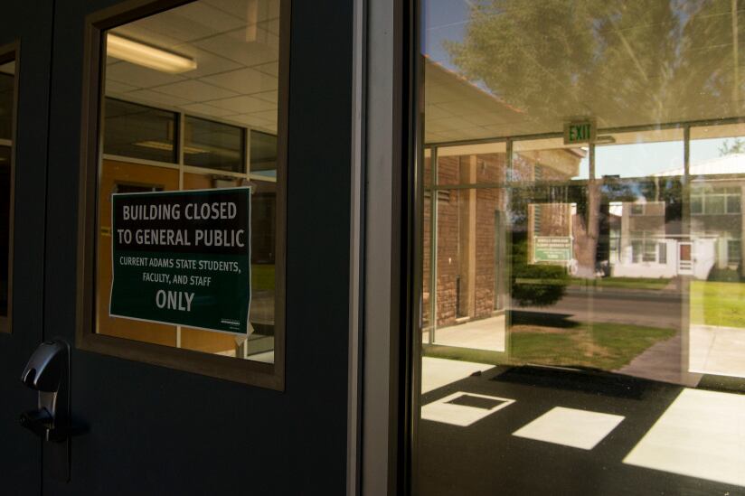 Adams State University in Alamosa, pictured on Wednesday, July 1, 2020, is one of several campuses facing a tough economic future in light of the coronavirus pandemic.