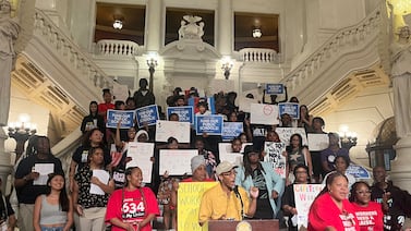 Philly students rally for more school funding at state capitol as budget debate grinds on