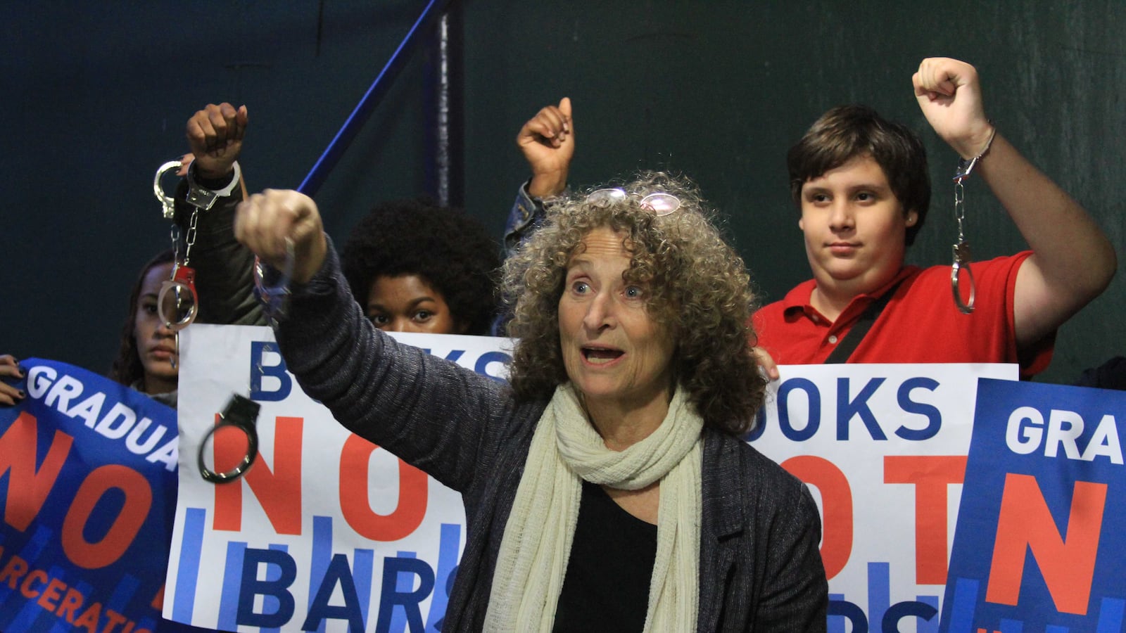 New York Civil Liberties Union Executive Director Donna Lieberman at a 2014 rally calling for reforms to the city’s school discipline policies.