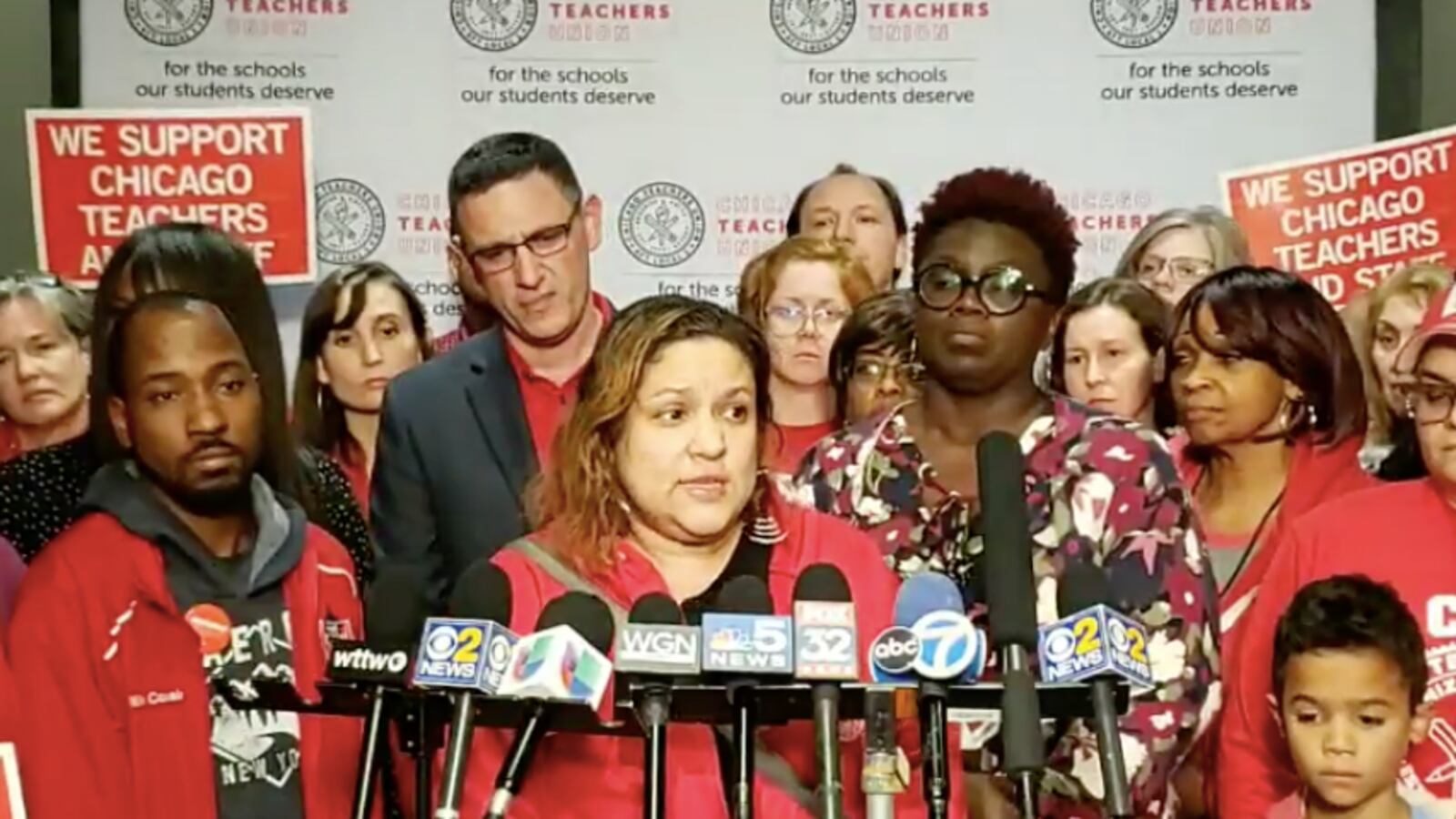 At a Chicago Teachers Union press conference Oct. 15, 2019, Waters elementary second grade teacher Karen Soto said, ""We are at the 11th hour and we are not any closer to where we need to be."
