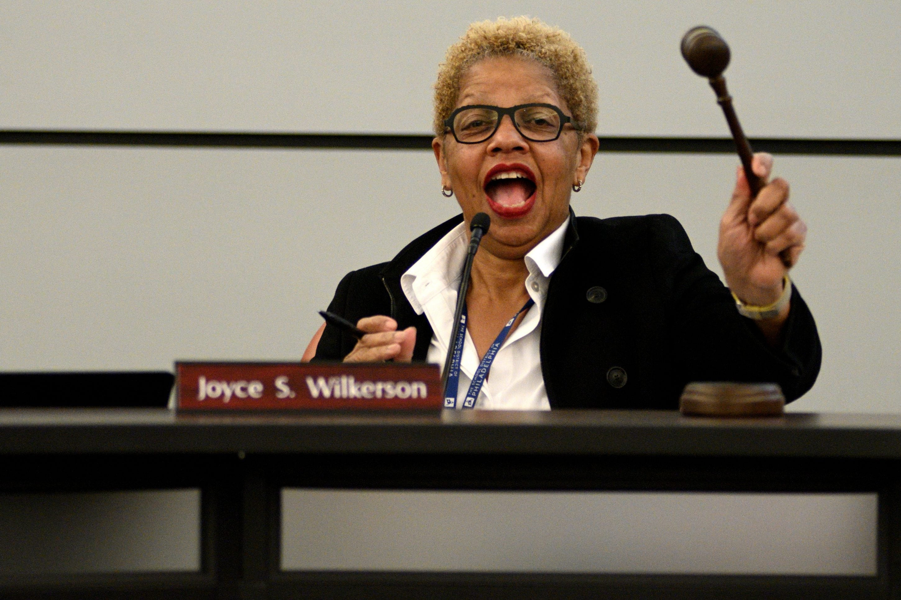 Joyce Wilkerson holding gavel