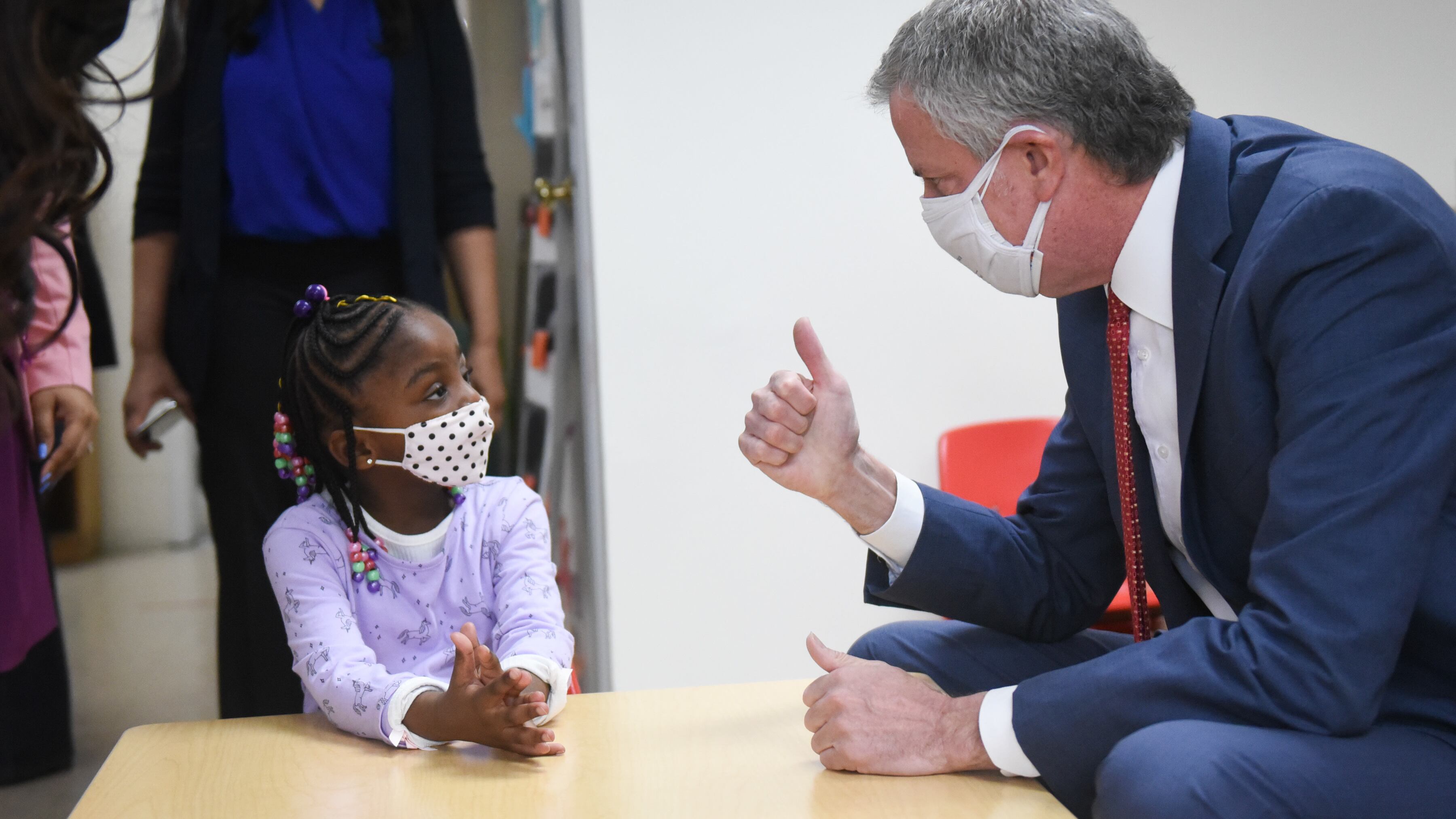 Mayor Bill de Blasio Chancellor Porter will join school leadership at Phyl’s Academy in Brooklyn to announce 3K for all and visit Pre-K students in class March 23, 2021. Michael Appleton/Mayoral Photography Office