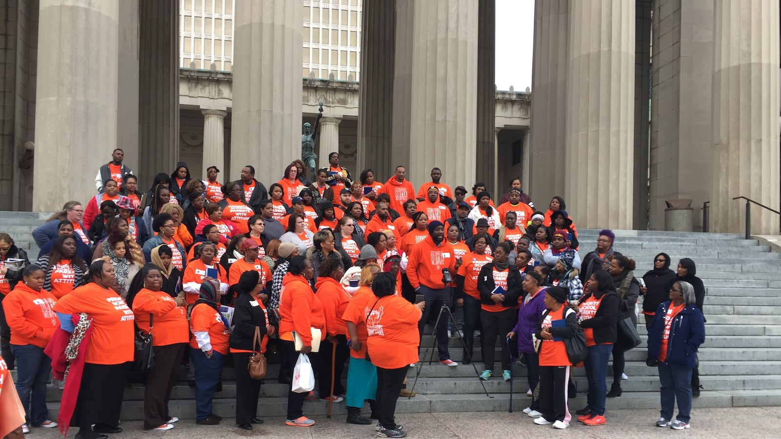 Memphis Lift members congregate this week at Legislative Plaza in Nashville.
