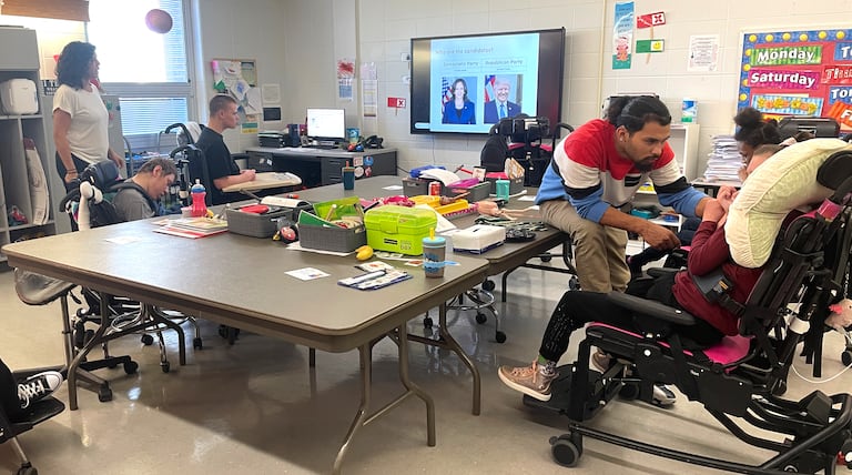 Posters, projectors, and pizza parties: How Indiana students are participating in the 2024 election