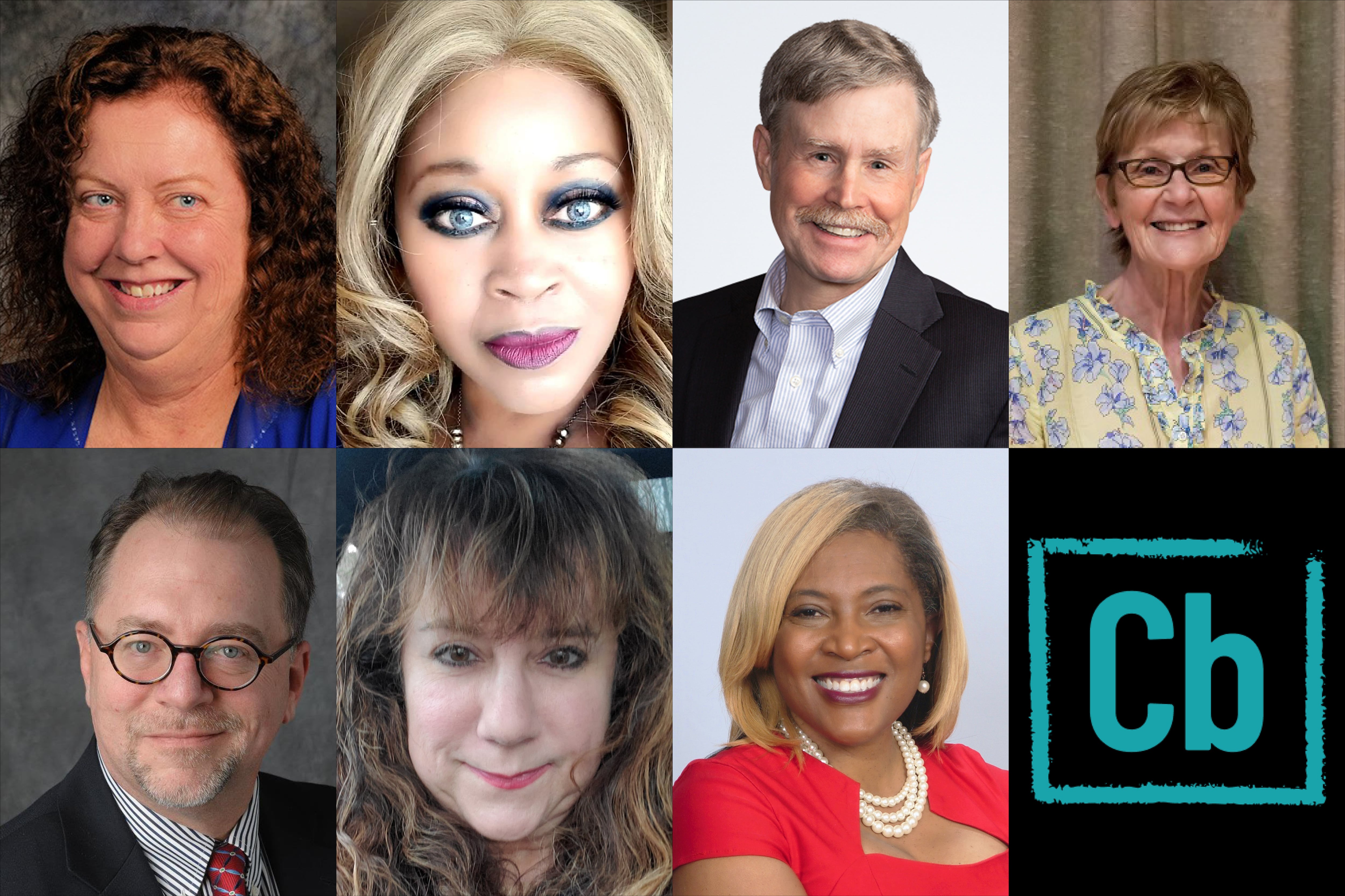 Close ups of each person running for the state Board of Education.