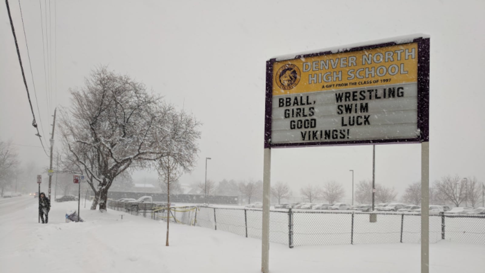 Denver Public Schools were open for business Monday, despite heavy snowfall.