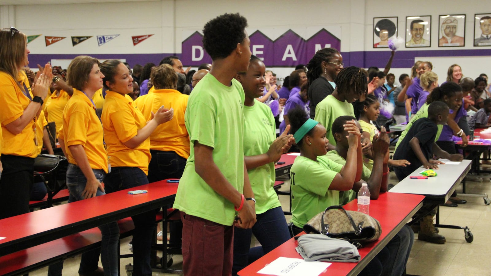 Students, teachers, and families from six of the Achievement School Districts' schools attended a rally at Whitney Achievement Elementary Wednesday to celebrate gains on the TCAP.