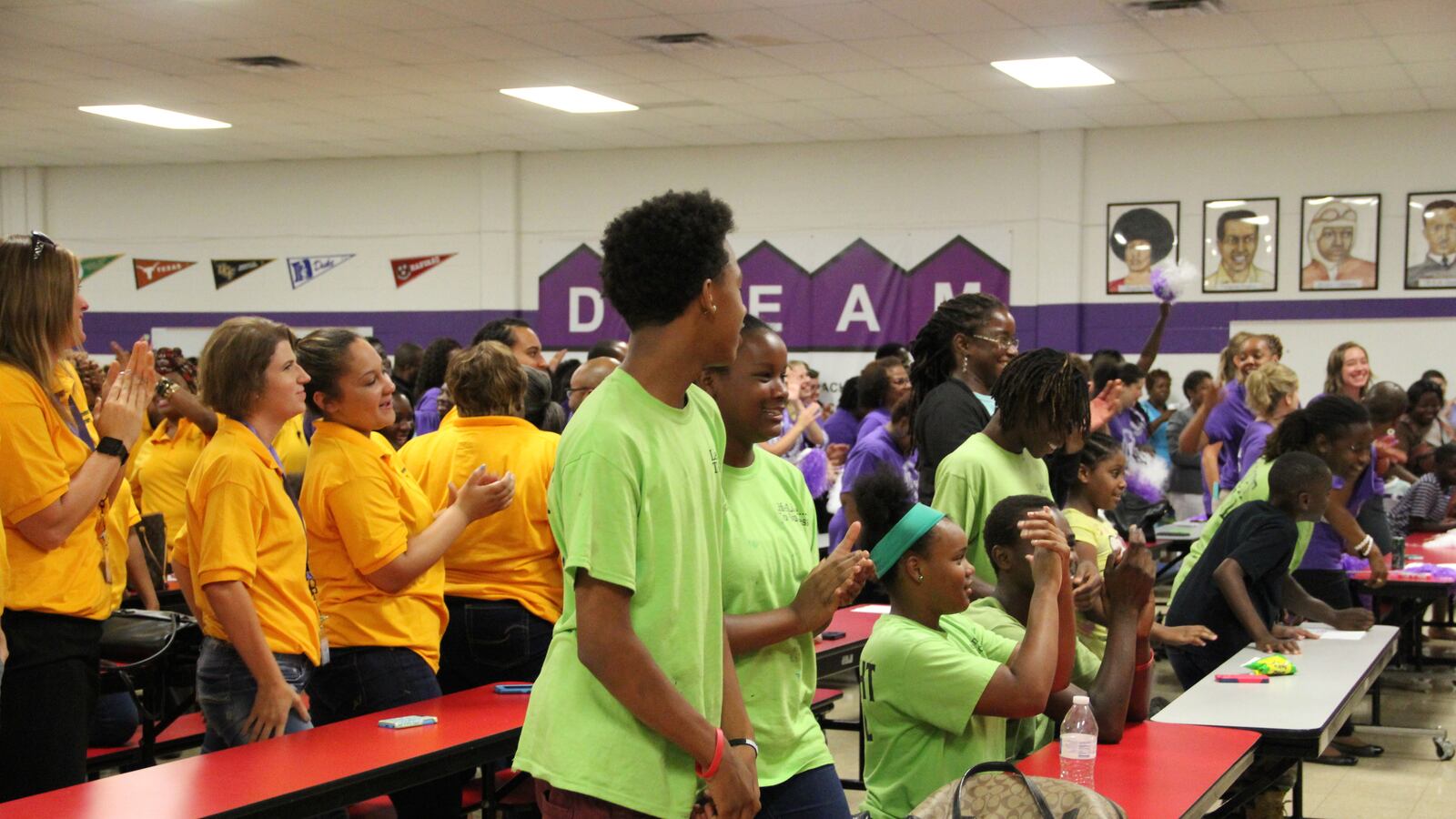 Students, teachers, and families from six of the Achievement School Districts' schools attended a rally at Whitney Achievement Elementary Wednesday to celebrate gains on the TCAP.