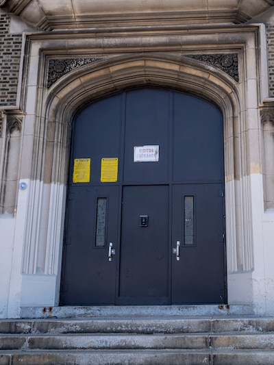 A doorway to a school.