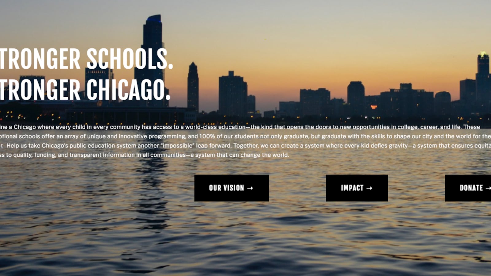 The Kids First Chicago website