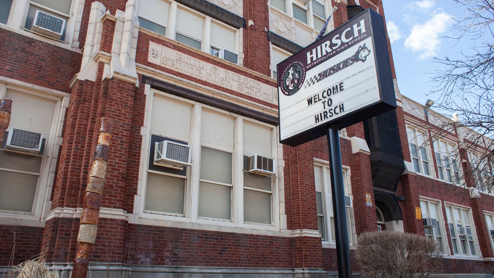 School budgets Emil G Hirsch Metropolitan High School-exterior