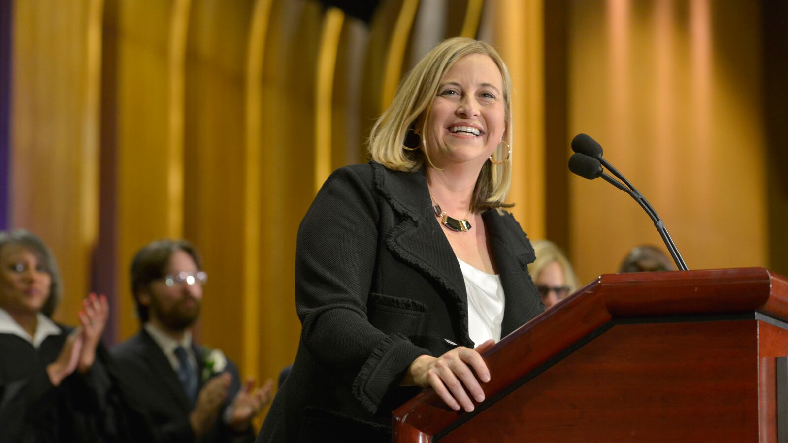 Megan Barry delivers her inaugural address on Sept. 25 as Nashville's new mayor. Improved public education was one of her top campaign promises.