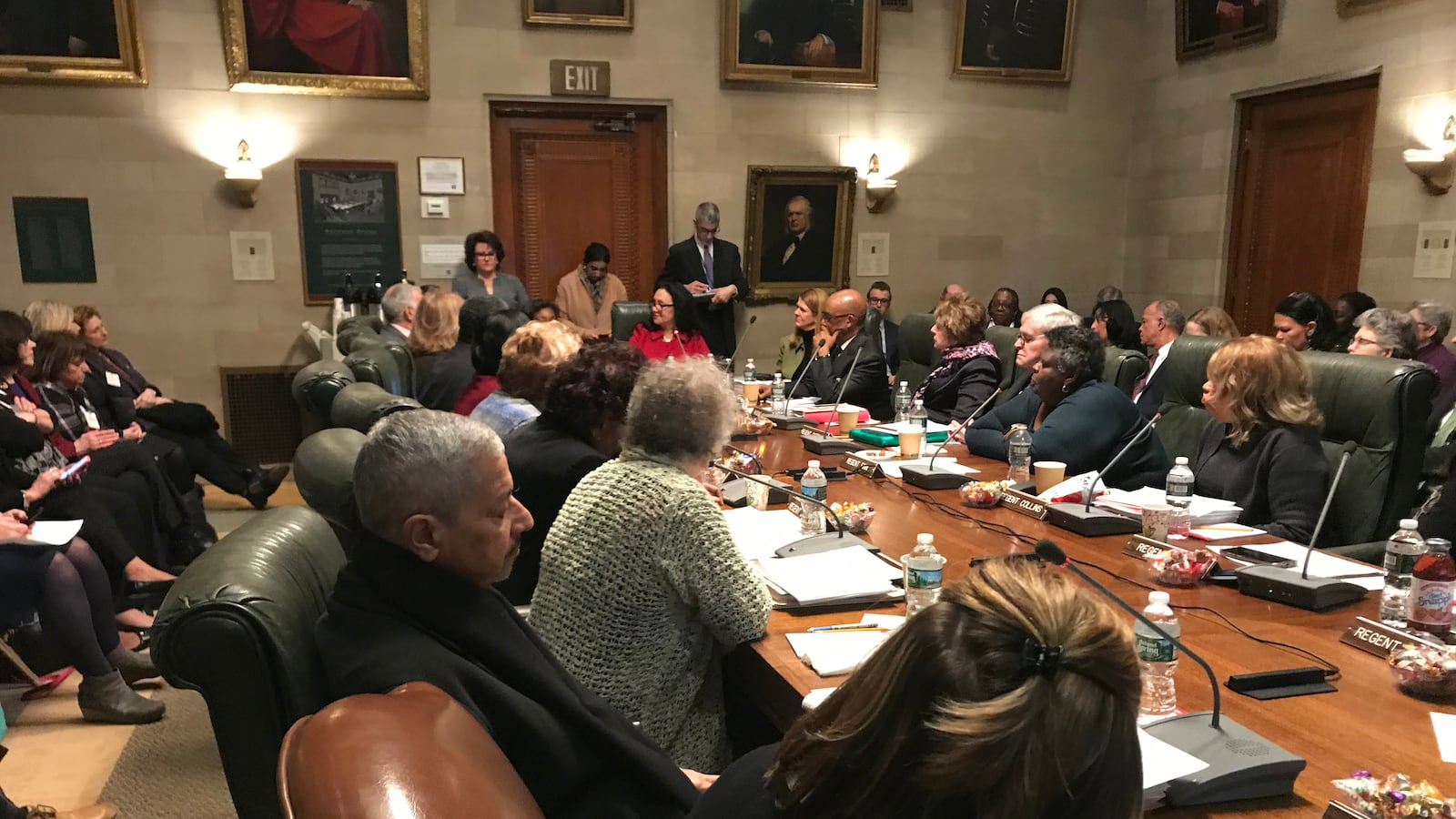 The New York Board of Regents meets at its February 2019 meeting.
