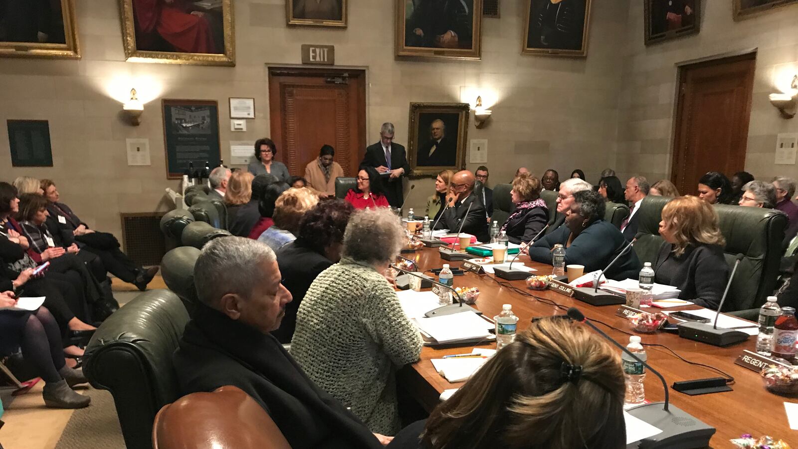 The New York Board of Regents meets at its February 2019 meeting.