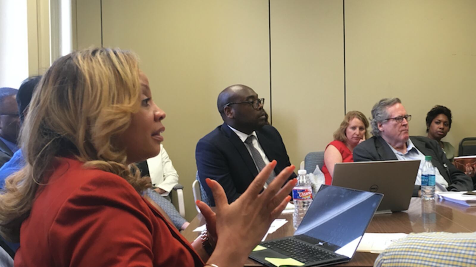 Trinette Small, chief of human resources for Shelby County Schools, explains the district's proposal for a new teacher pay structure.