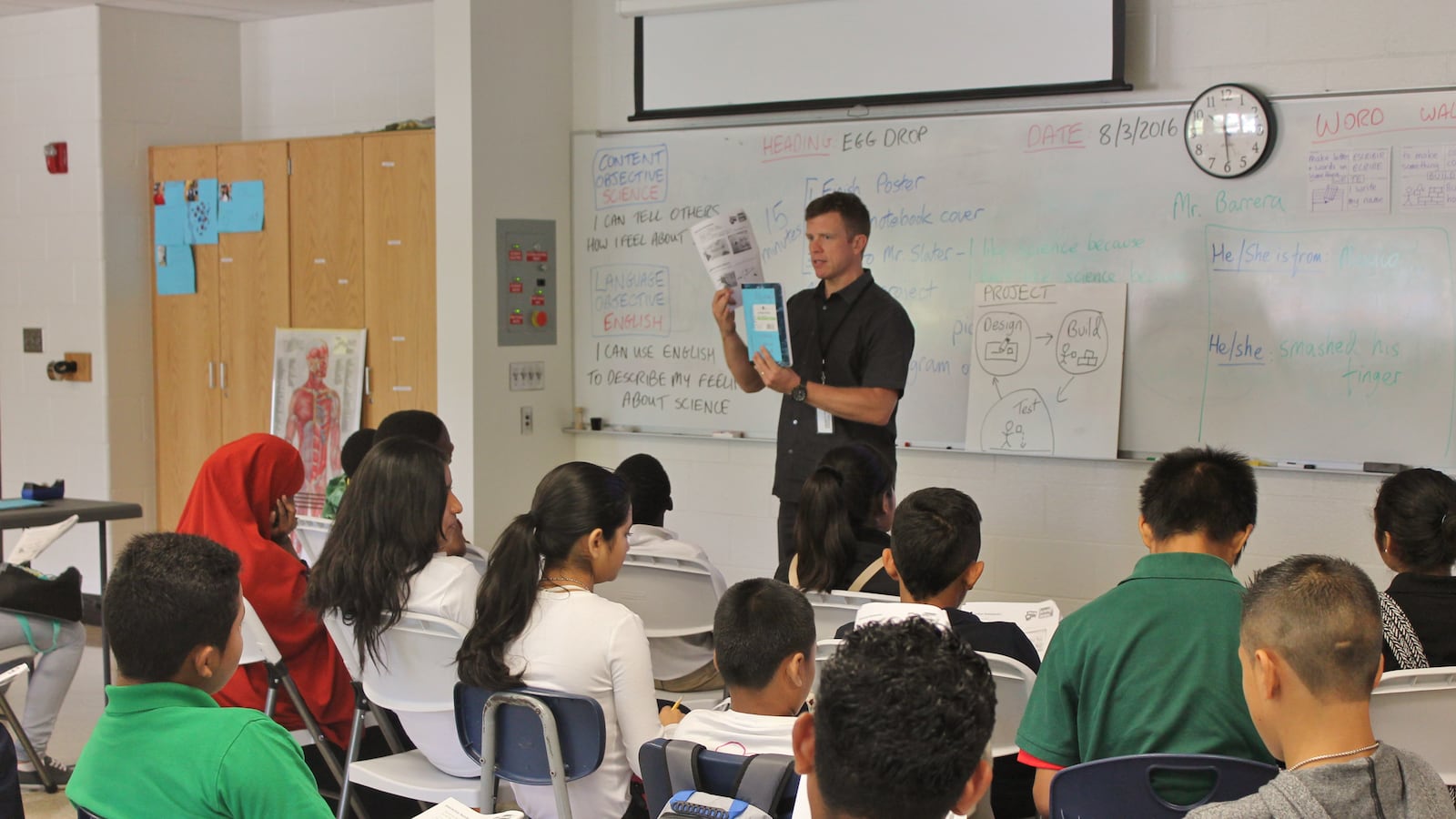 A teacher leads class at a newcomer academy that opened in 2016 in Indianapolis for students who recently arrived in the United States. Leaders of Shelby County Schools want to open a similar program for high schoolers in Memphis in the fall of 2017.