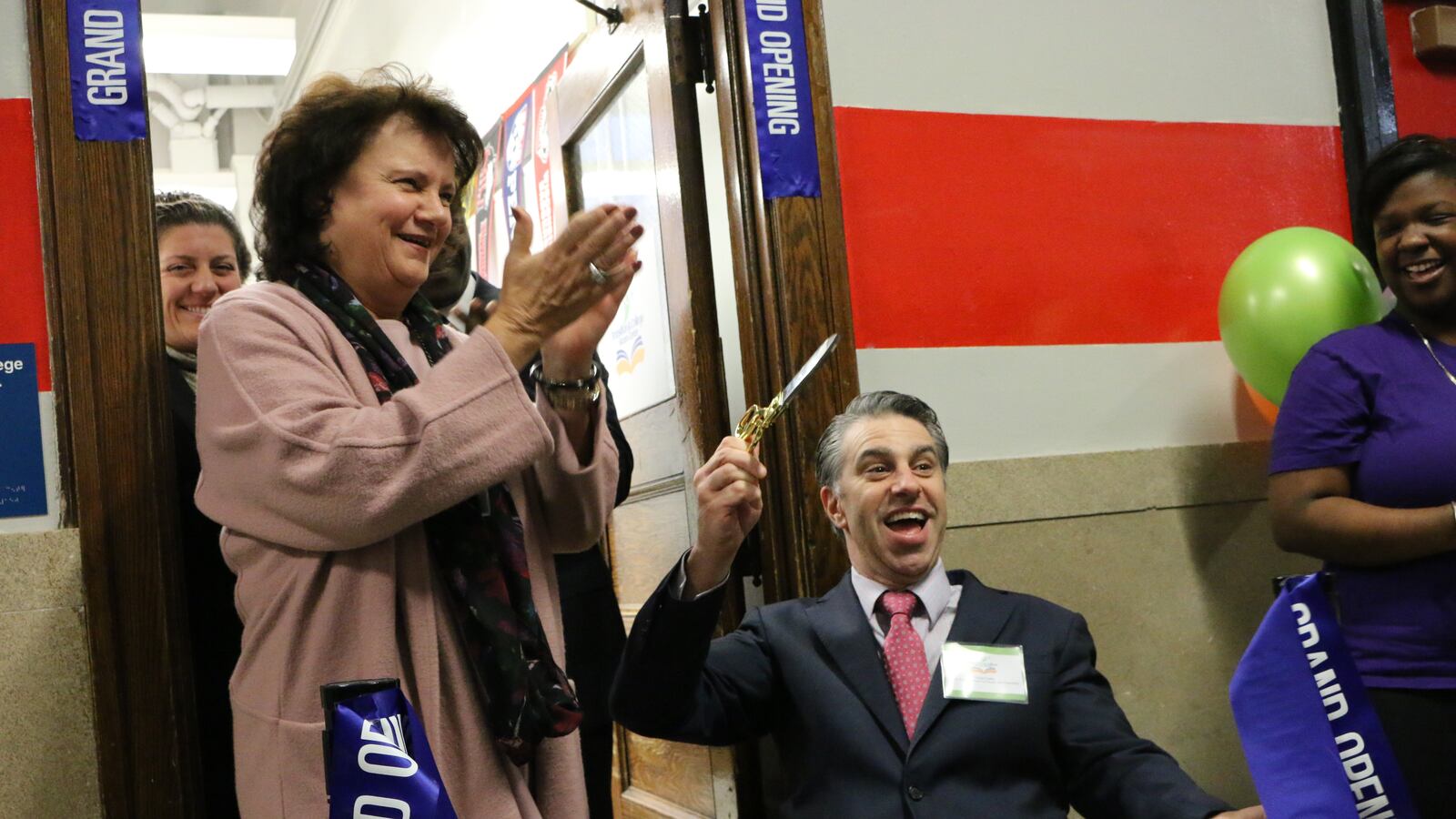 Corinne Rello-Anselmi (left) launched a new transition center embedded in DeWitt Clinton High School in 2017.