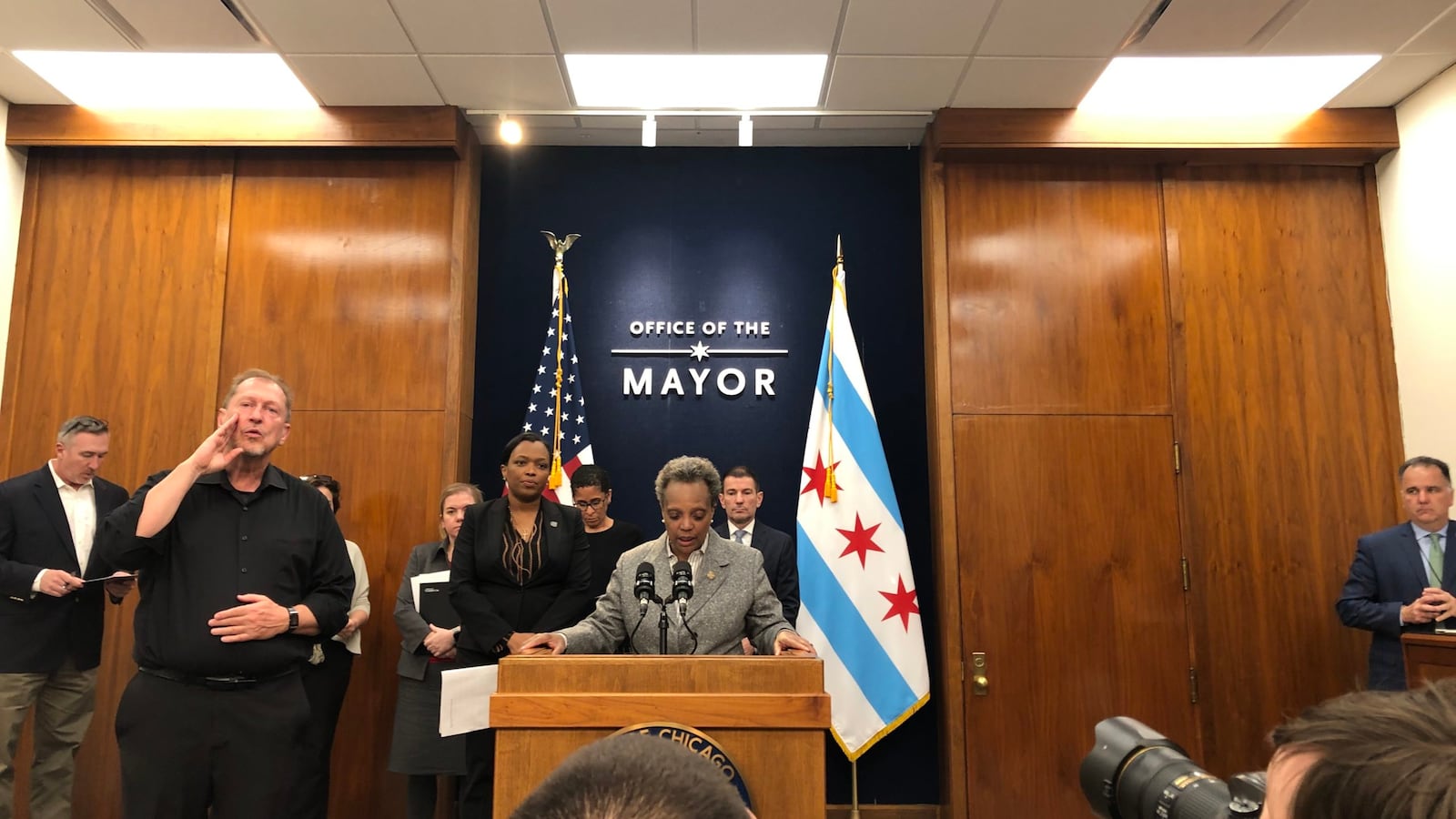 Chicago Mayor Lori Lightfoot speaks Friday about how the state-ordered closure of schools for two weeks, to guard against the novel coronavirus, will affect city schools and families.