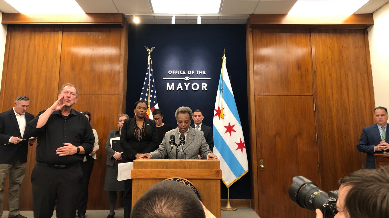 Chicago Mayor Lori Lightfoot speaks Friday about how the state-ordered closure of schools for two weeks, to guard against the novel coronavirus, will affect city schools and families.