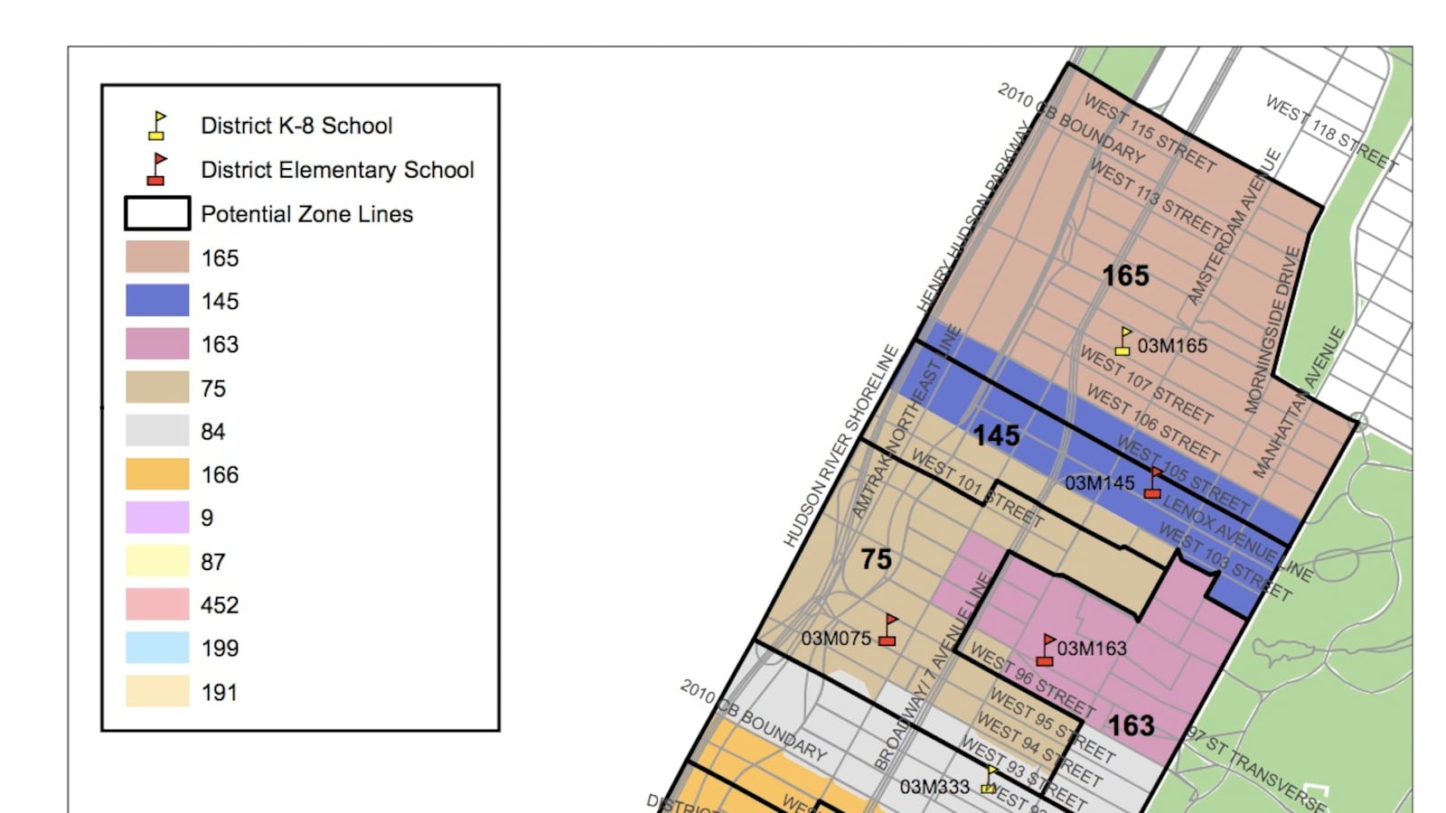 The city's final plan for rezoning District 3.
