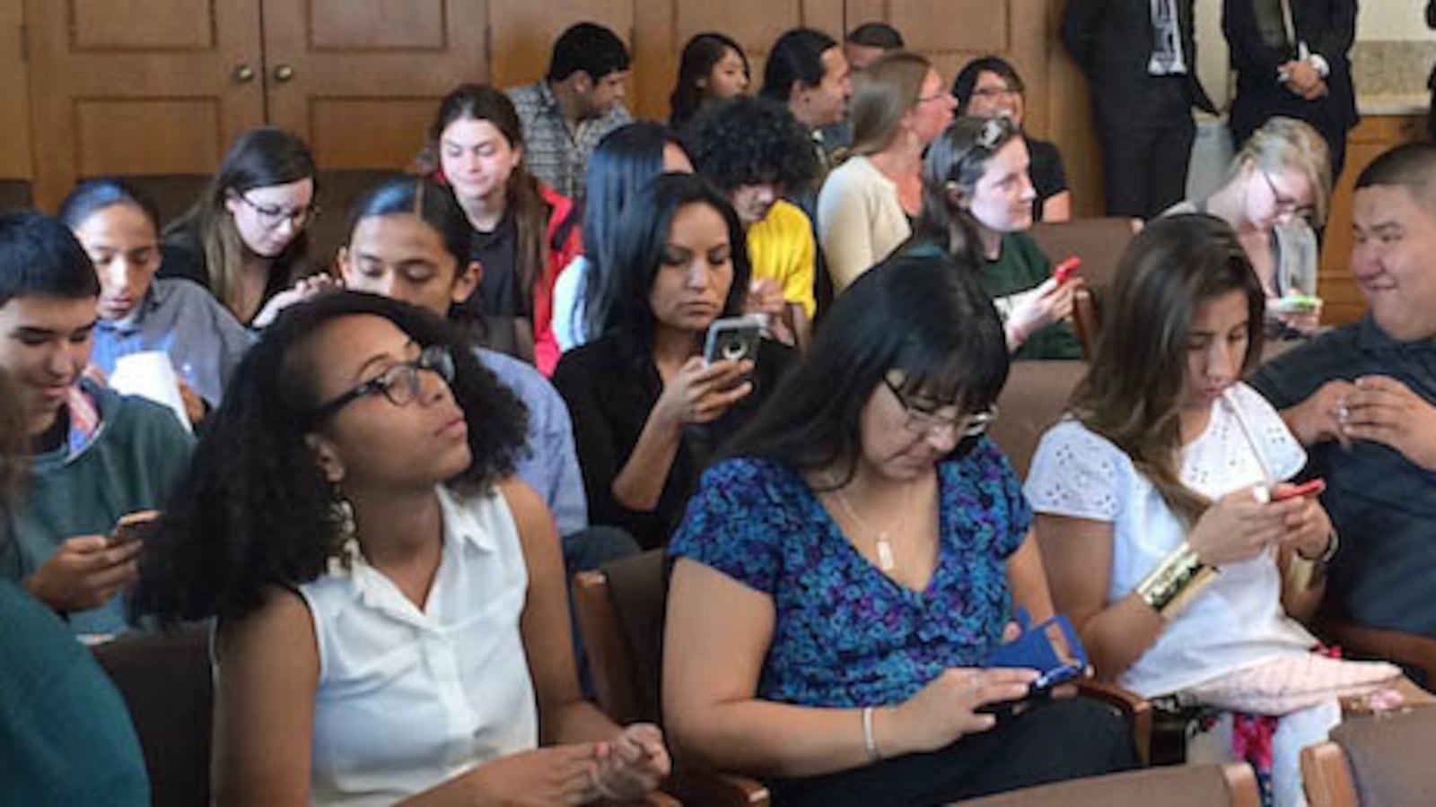Students were a big presence at a Monday hearing on a bill about schools' use of Indian mascots.