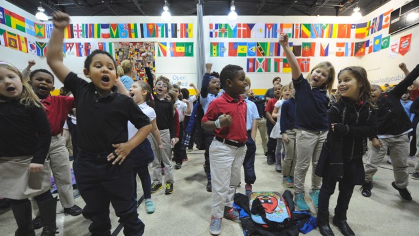 Indianapolis Public Schools students line up at CFI 27.