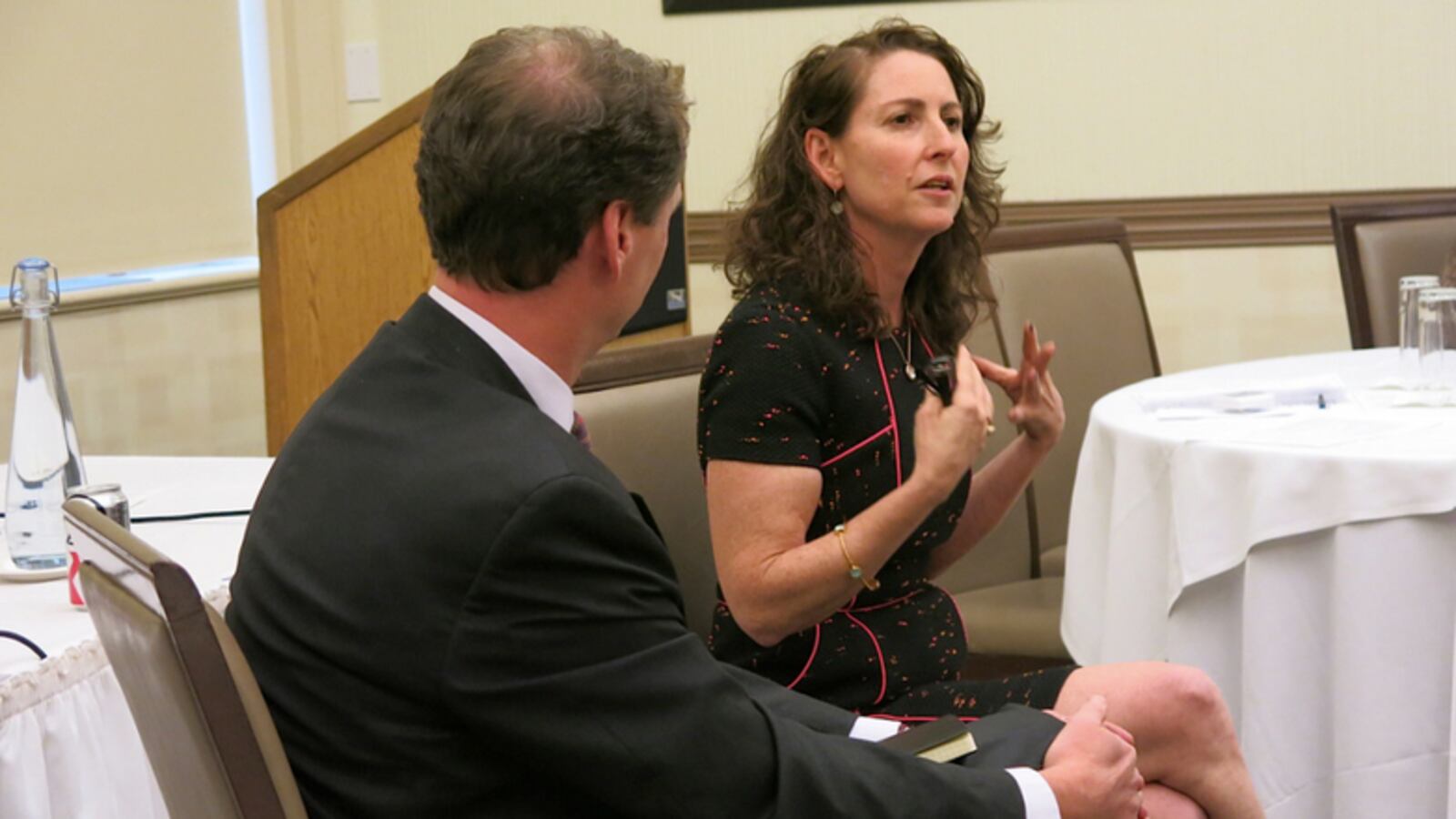 Eva Moskowitz speaks last year at a seminar hosted by Success Academy that was open to other charter and district school leaders. Moskowitz is hosting a similar event next month and directly appealing for New York City principals to attend.