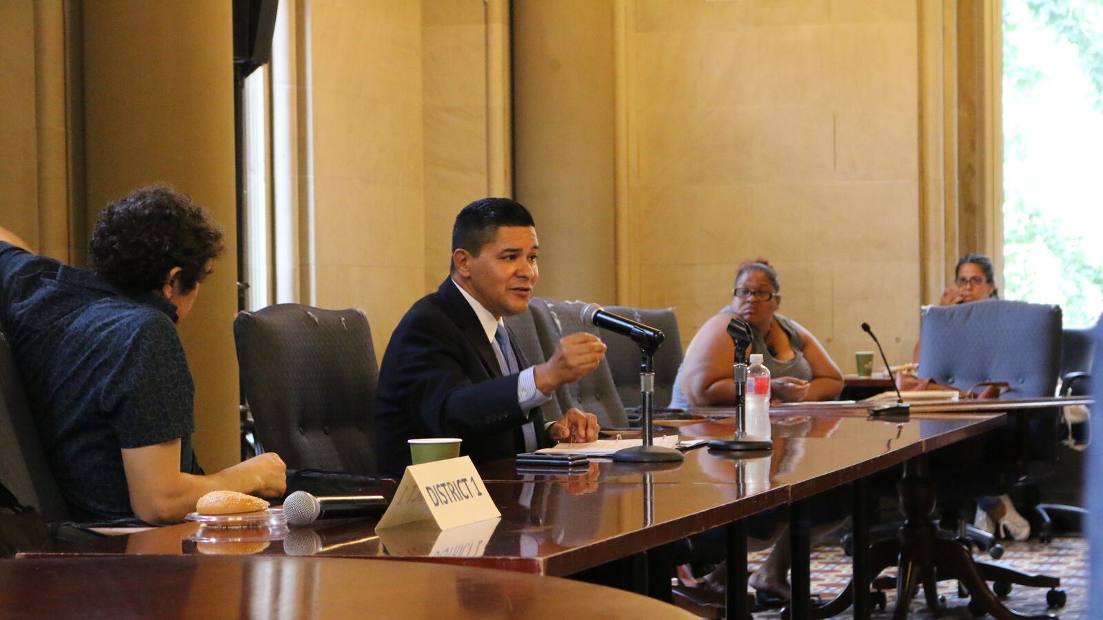 Richard Carranza speaks with members of the Chancellor’s Parent Advisory Council in August 2019. He told the group on Thursday that