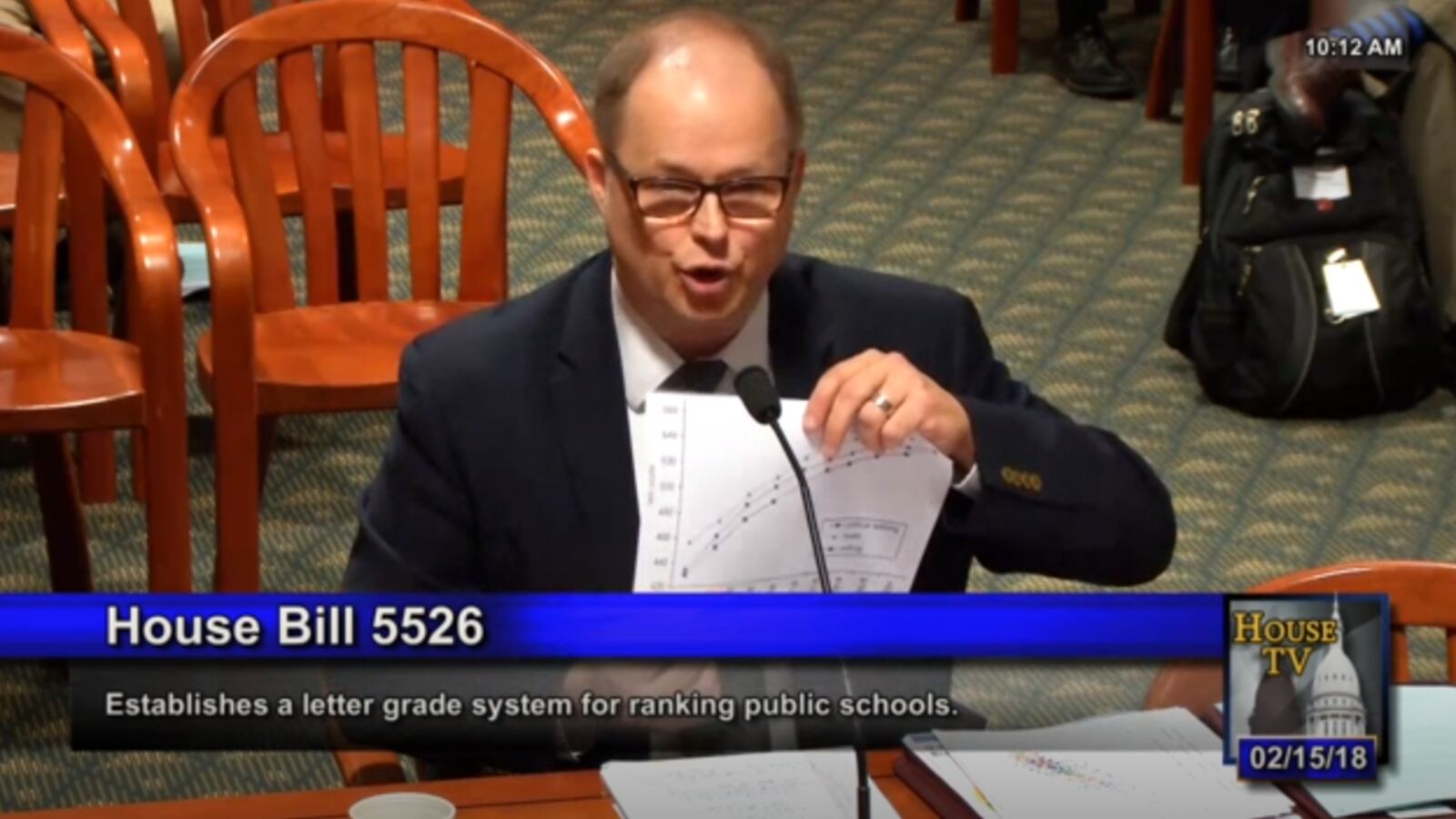 Tom McMillin, a member of the state board of education, says A-F school letter grades will give the poorest schools the worst letter grades.