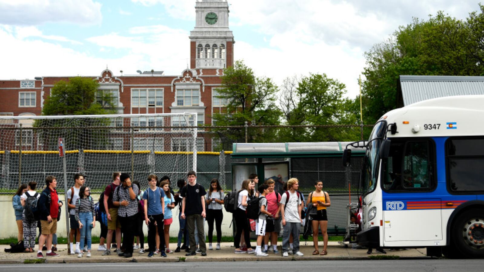 Students at Denver's East High School.