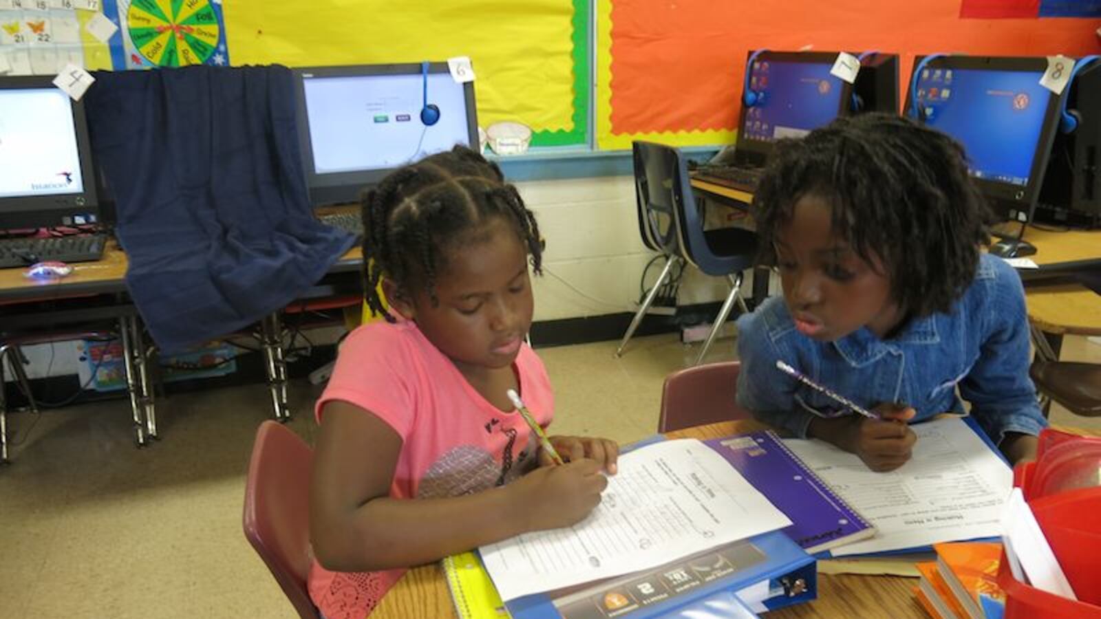 Students at Sharpe Elementary.