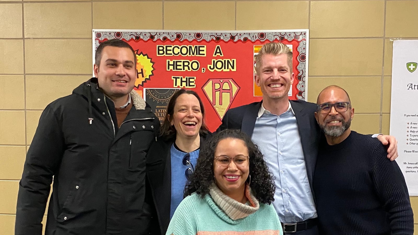 From left: Alex Fraiha, Peg Cioffi, Yesy Robles, Ben Wild, and Ed Garcia Conde, who were all involved in designing Walkabout Bronx High School.