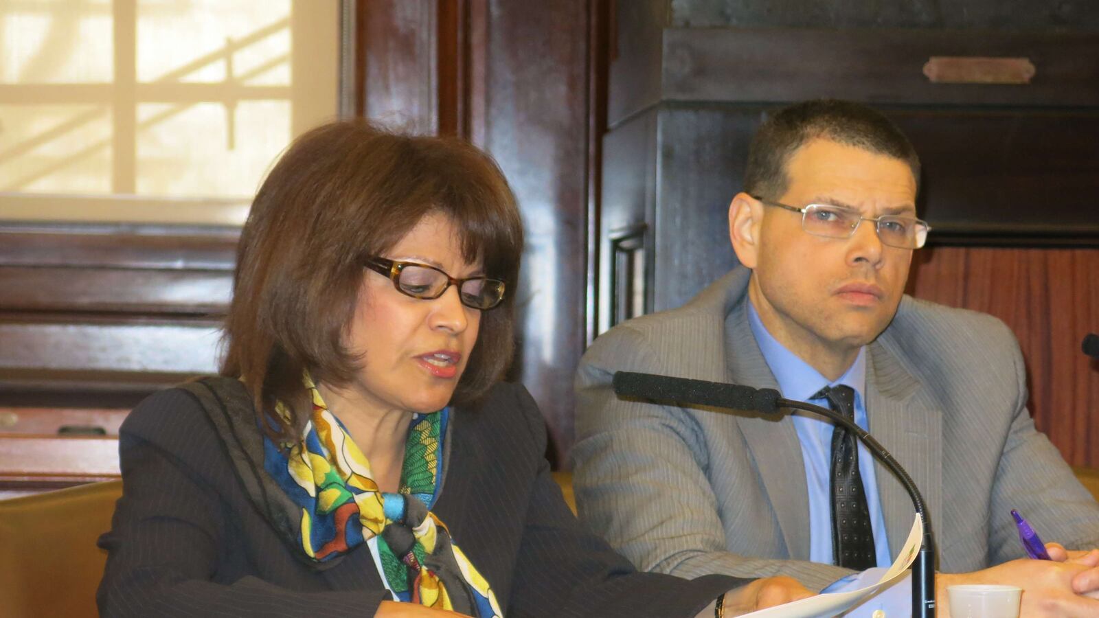 Milady Baez, deputy chancellor for English language learners, spoke to City Council members on Wednesday.