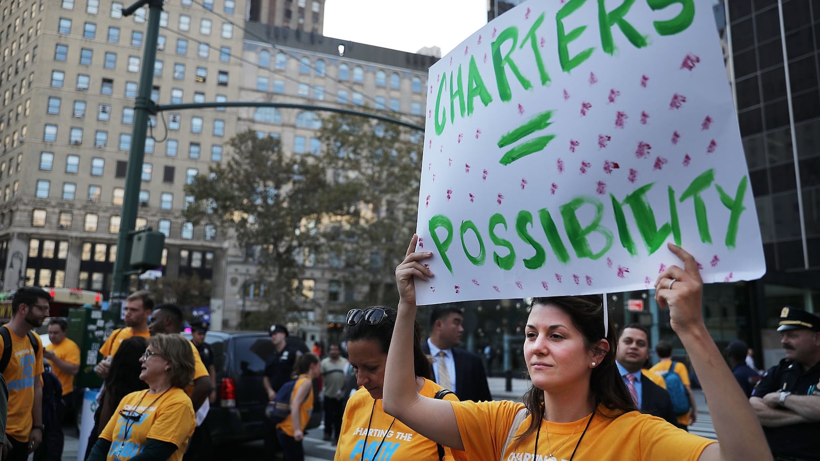 A charter school rally in New York City on Nov. 19, 2018.