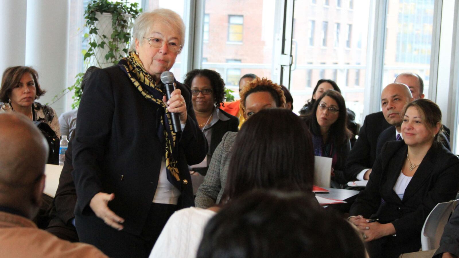 Chancellor Carmen Fariña spoke to principals, superintendents, and network officials last month.