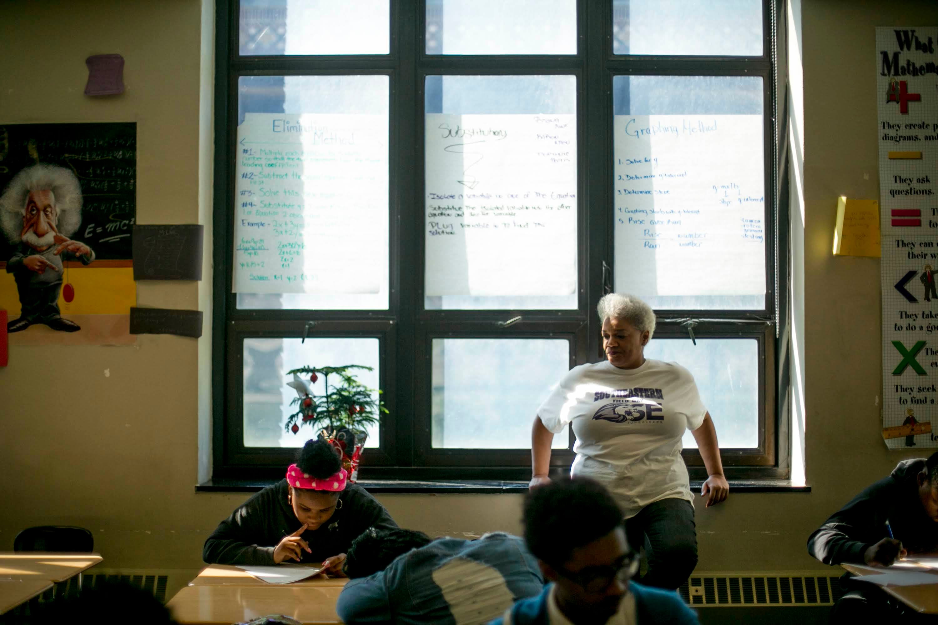 June 2019 file photographs made at Southeastern High School in Detroit by freelancer Anthony Lanzilote.
