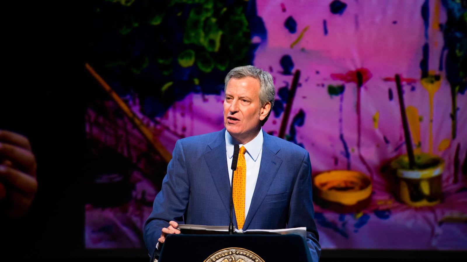 New York City Mayor Bill de Blasio earlier this year.