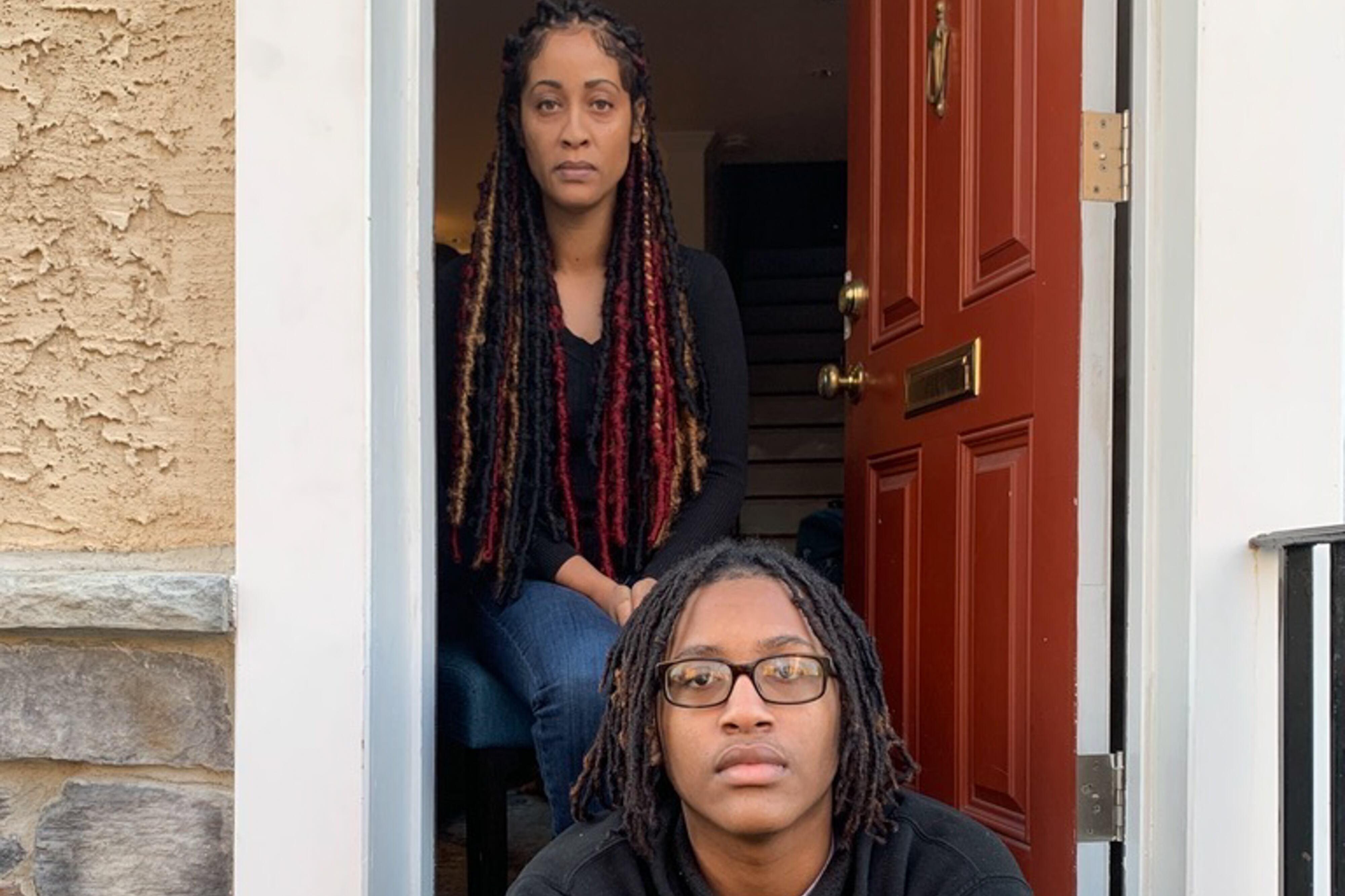 Angelique Gerald, above, with son Tafari at their Mt. Airy home.