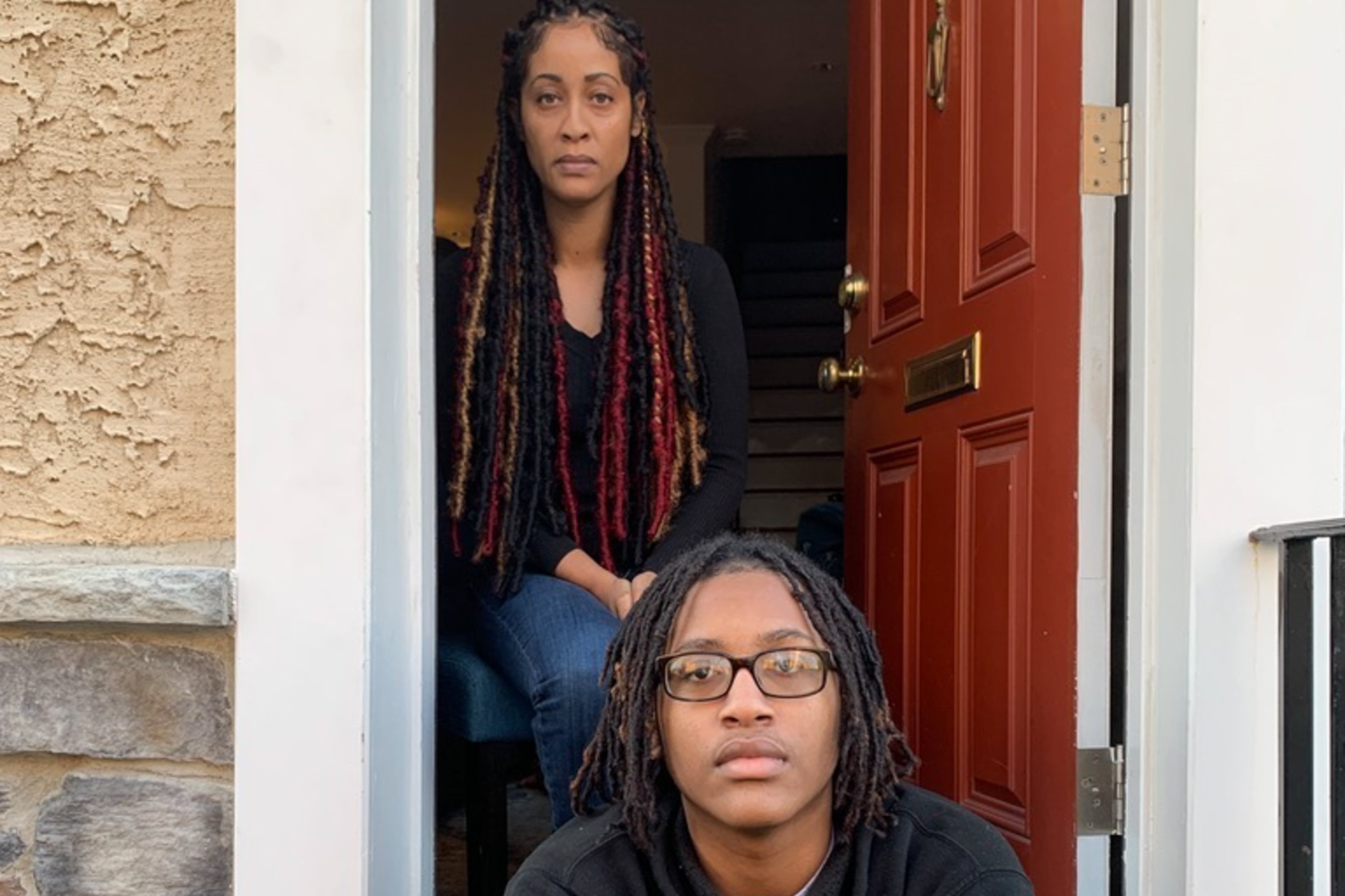 Angelique Gerald, above, with son Tafari at their Mt. Airy home.